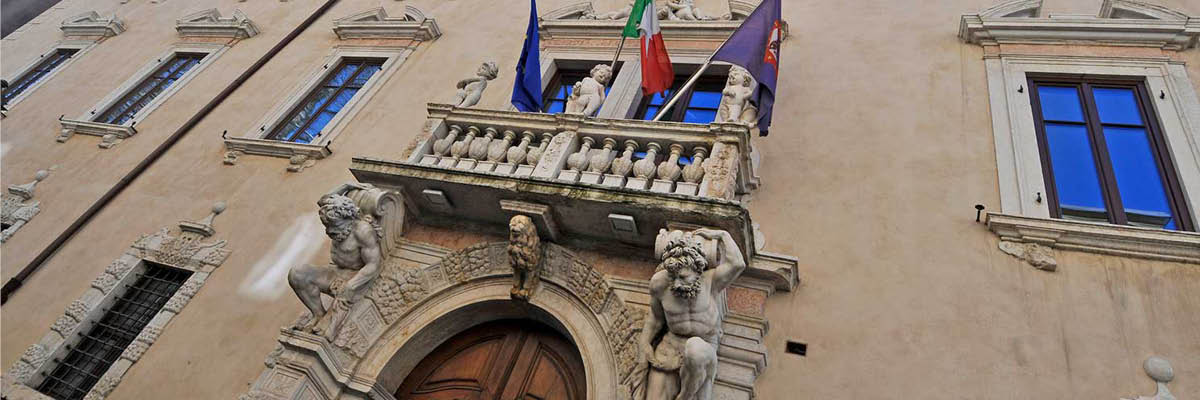 Front façade of Palazzo Sardagna, seat of the Rectorate